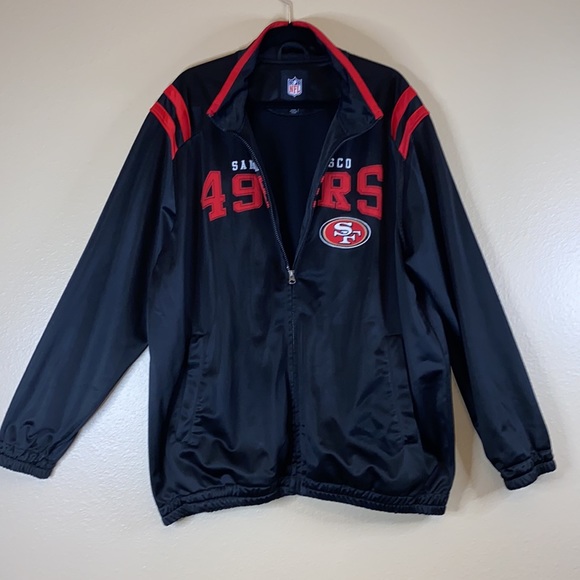 San Francisco 49ers NFL Full Zipper Red & Black Jacket - Picture 4 of 9